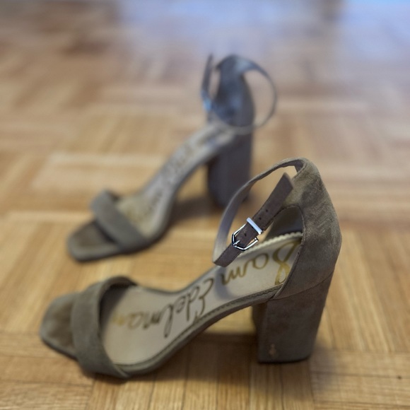 Sam Edelman Daniella Ankle Strap Sandal Oatmeal Suede Size 8.5 - Picture 5 of 9